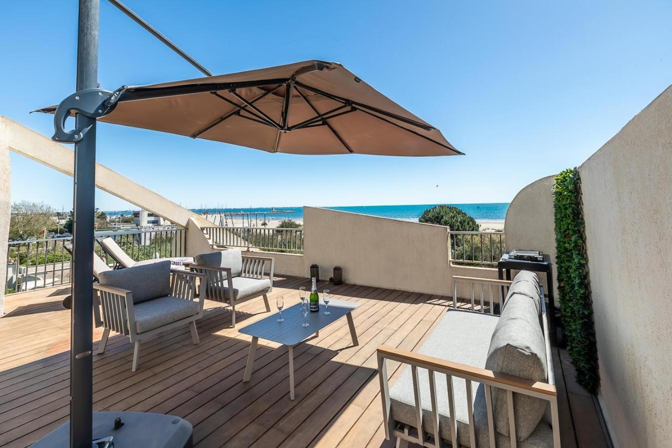 Suite Terrasse Xxl - Front De Mer - Parking - Ambiance Plage ラ・グランド・モット エクステリア 写真