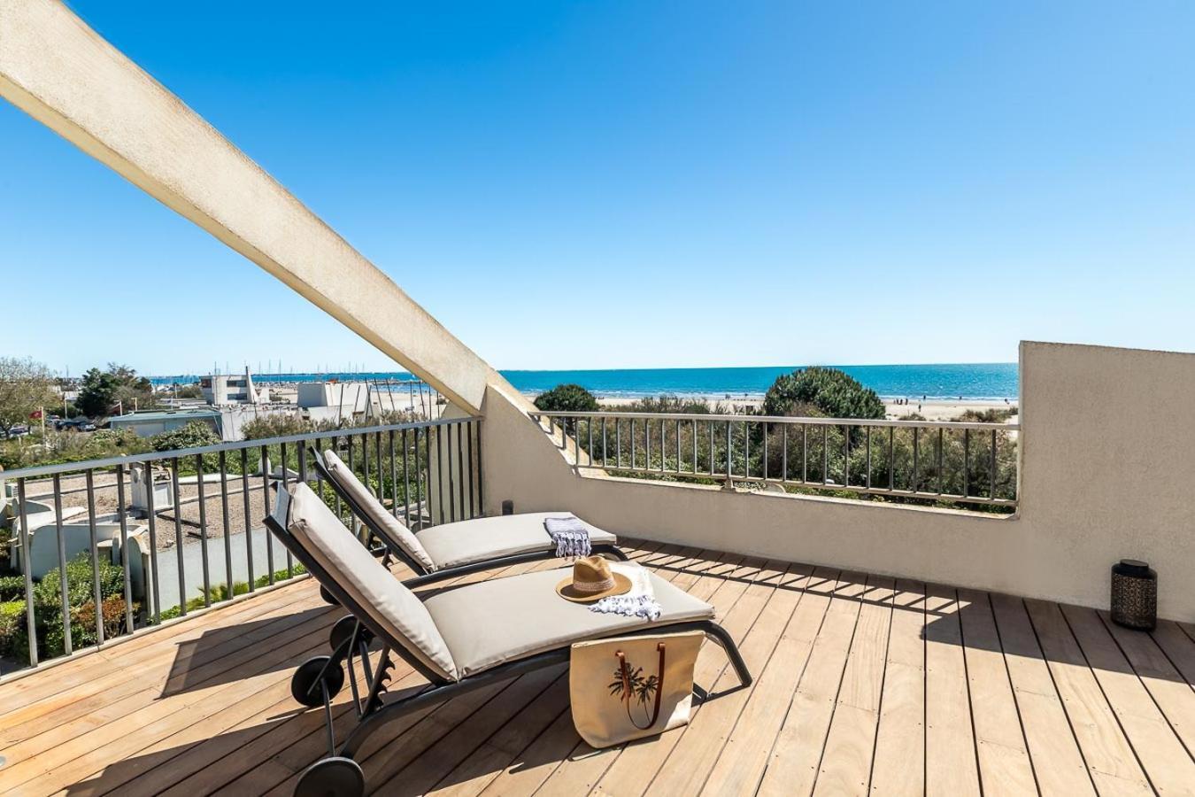Suite Terrasse Xxl - Front De Mer - Parking - Ambiance Plage ラ・グランド・モット エクステリア 写真